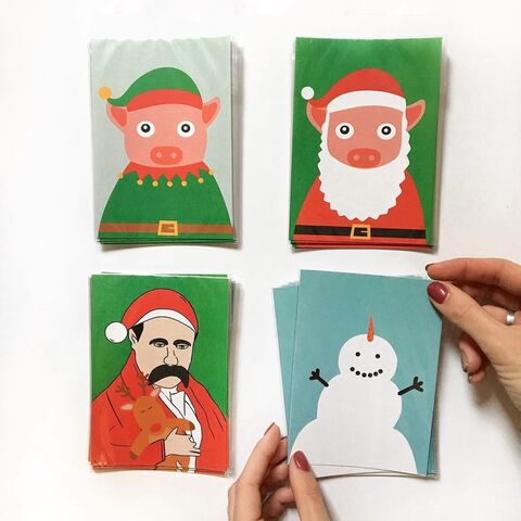 Postcard Pig-Elf