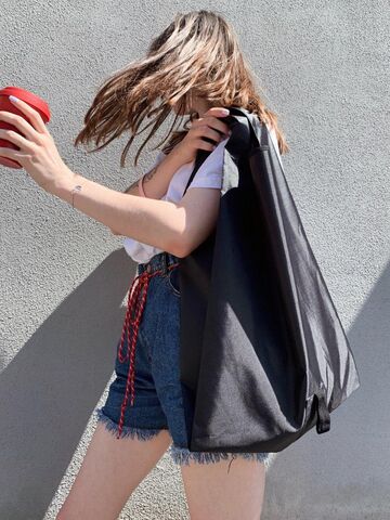 Чорний непромокаючий шопер