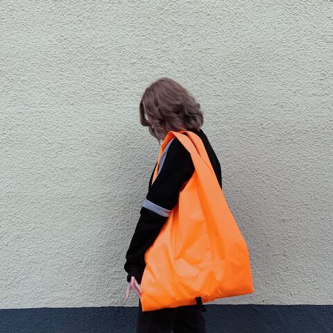 Непромокаючий шопер через плече апельсин