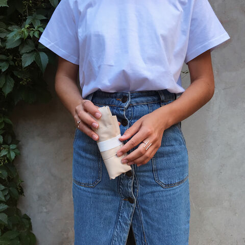 Бежевий непромокаючий шопер