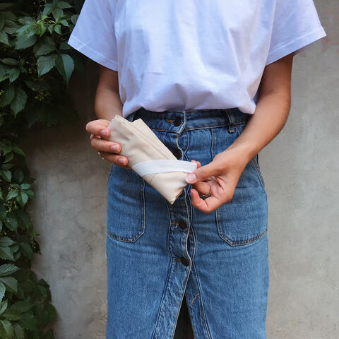 Бежевий непромокаючий шопер