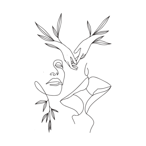 Тимчасове тату Ніжні Силуети