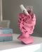 Розовый арт-вазон Медуза