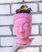 Розовый арт-вазон Будда