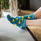 Короткі блакитні шкарпетки Качка