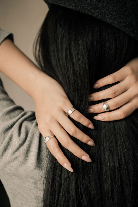 Широка каблучка Simple