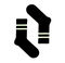 Чорні шкарпетки з білими смужками