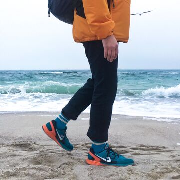 Морская Волна с Беж Полосками Носки