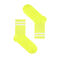 Желтые носки с белыми полосками