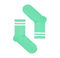 Бірюзові шкарпетки з білими смужками