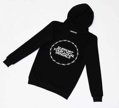 Чорне худі Support Your Local Vandals