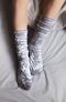 Серебряные велюровые носки Crushed