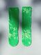 Велюровые носки Зелёный Неон