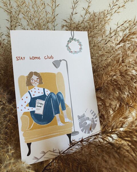 Postcard Stay Home Club