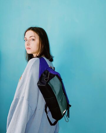 Поясна сумка Аракава mid size фіолетова Cordura