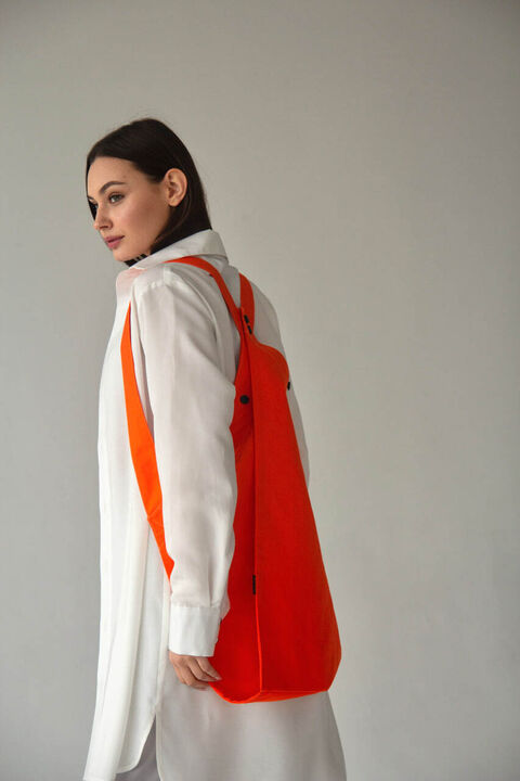 Mandarin Shopper-Backpack "Notebook"