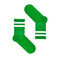Зелені шкарпетки з білими смужками