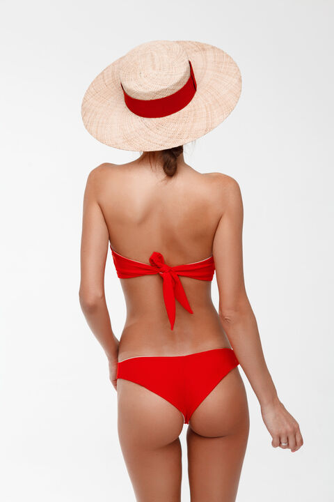 Красный лиф Bandeau