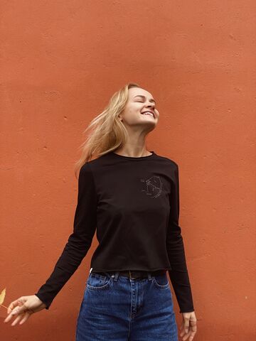 Black longsleeve Pole Star Monday