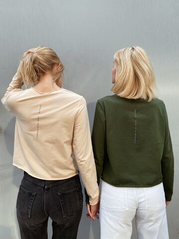 Бежевий лонгслів Pole Star Monday