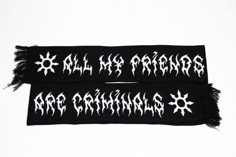 Black scarf "All my Friends are Criminals"