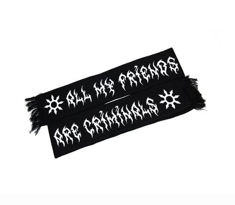 Black scarf "All my Friends are Criminals"
