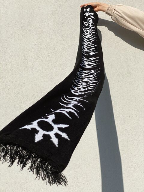 Black scarf "All my Friends are Criminals"