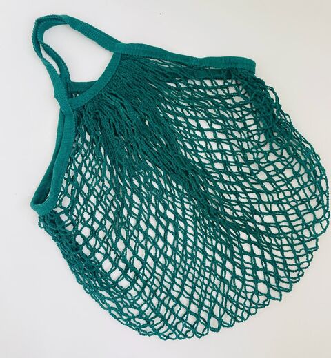 Dark green string bag