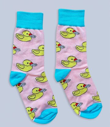 Рожево-блакитні шкарпетки Качечки