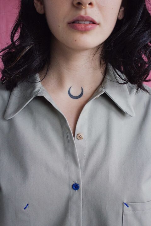 Серая рубашка из саржи Днепр