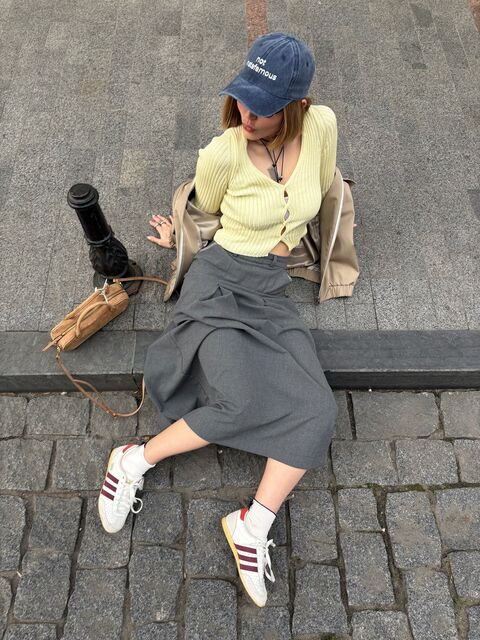 Синя кепка з митого джинсу Not instafamous