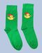 Зелені шкарпетки Новорічна Качечка