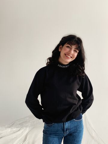 Чорний лонгслів Авангард