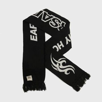 Double-sided scarf Tribal B/W