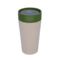Кремовая чашка Circular Cup с зеленой крышкой