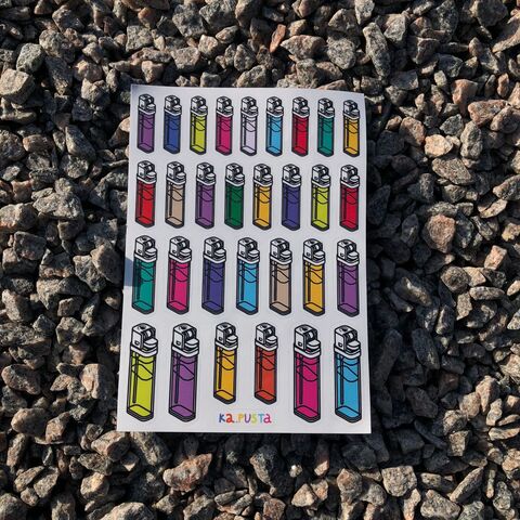 Лист стікерів Запальнички