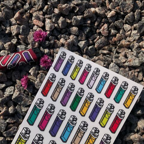 Лист стікерів Запальнички