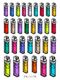 A sheet of transparent stickers Lighters
