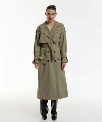 Тренч кольору хакі