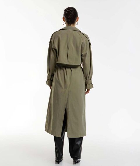 Тренч кольору хакі