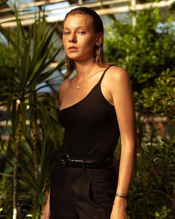 Black off the shoulder top