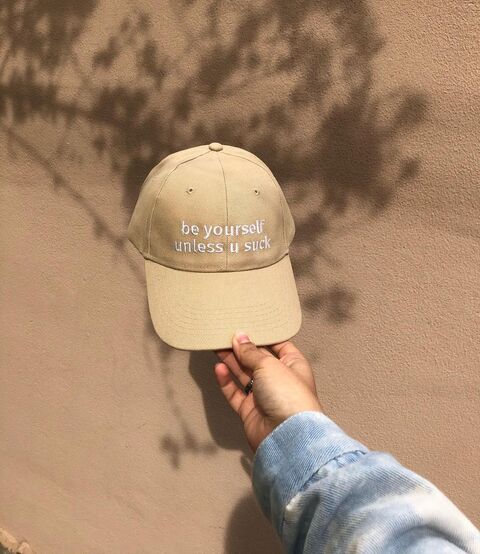 Beige cap Mind Your Own Business