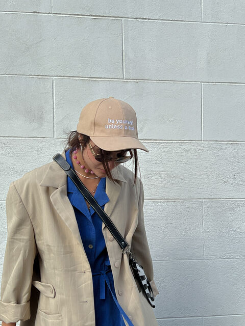 Beige cap Mind Your Own Business