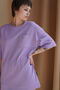 Oversized Tee with pocket in lilac
