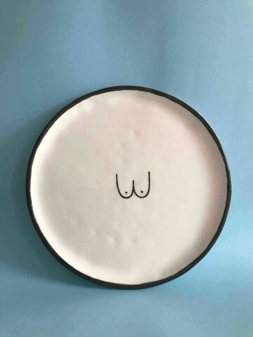 Белая тарелка Cucu