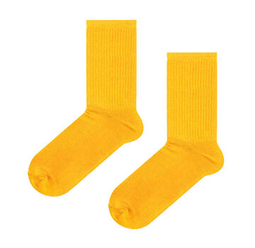 Yellow socks with elastic band