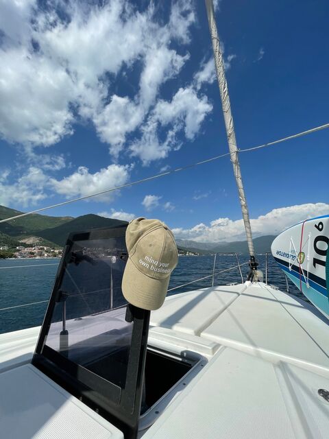 Бежева кепка Mind Your Own Business