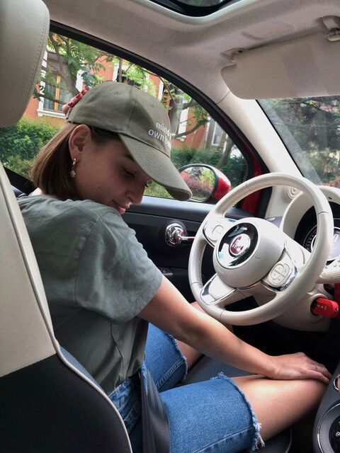 Бежева кепка Mind Your Own Business