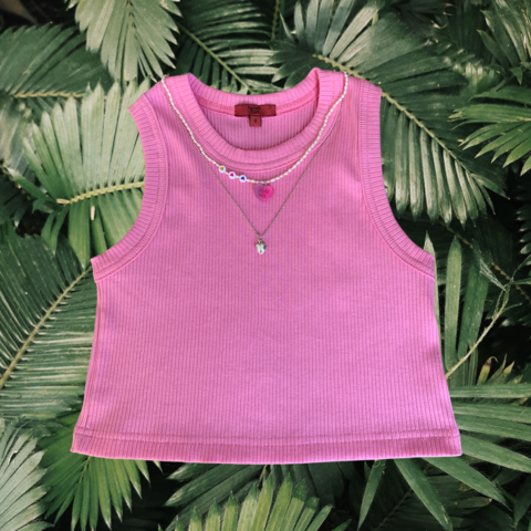 Рожевий кроп-топ