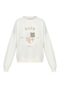 White sweatshirt with embroidery